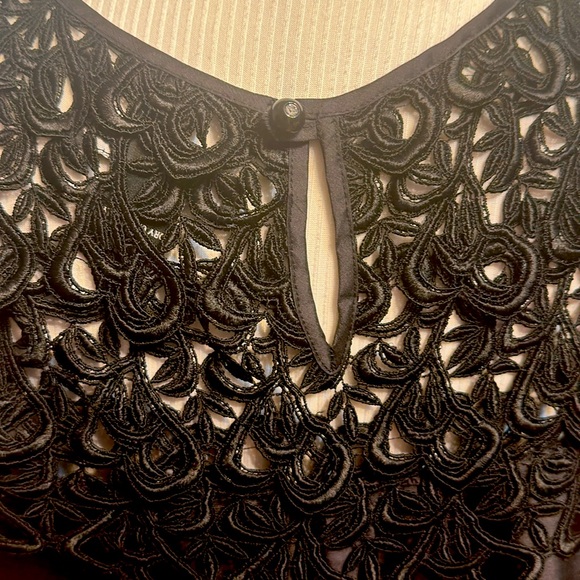 Karen Kane Silk Dress with Crochet Bodice - Picture 6 of 8